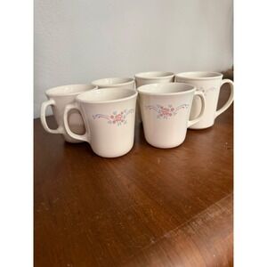 Vintage 90's Corningware - "English Breakfast" Mug‎ Set (6) Cottagecore EUC